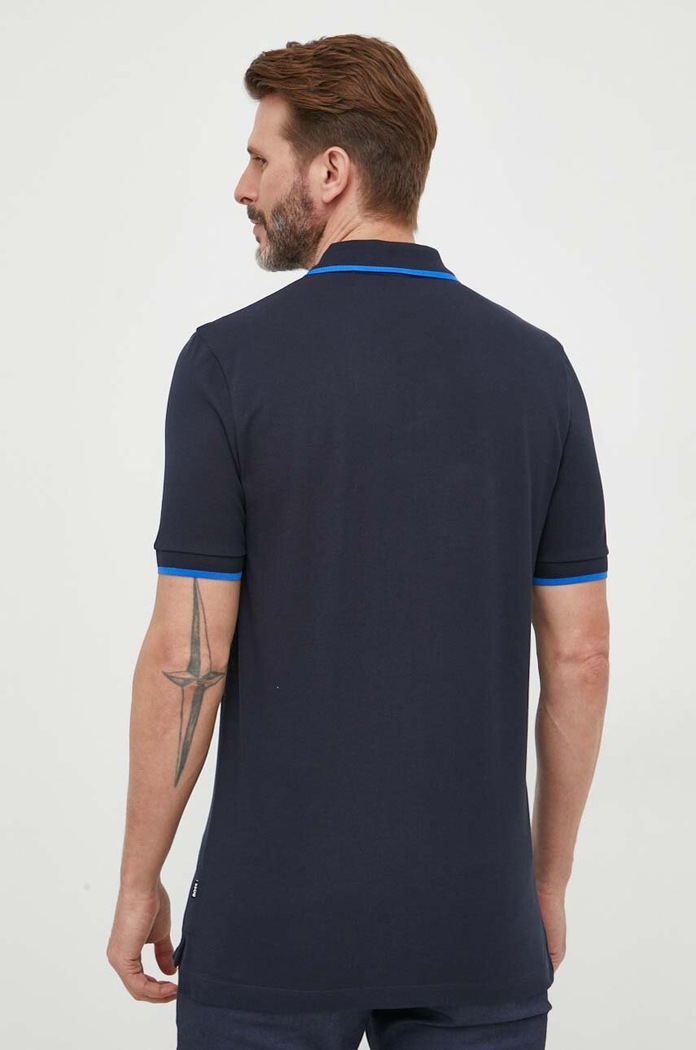 Îmbrăcăminte BOSS polo de bumbac Parlay 190 50494697 bleumarin