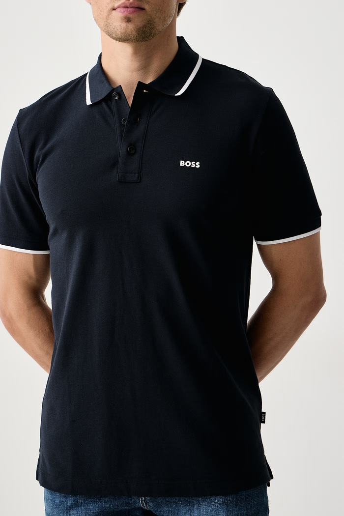 Polo tričko pánske bavlnené Parlay 190 BOSS 50494697 tmavomodrá