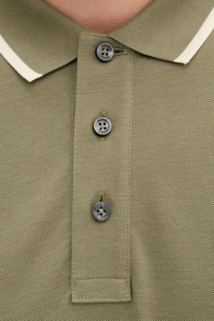 Βαμβακερό μπλουζάκι πόλο BOSS Gelio-C_Sz40 50494697