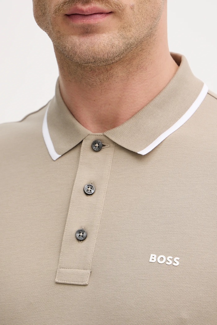 BOSS pamut póló 50494697 zöld