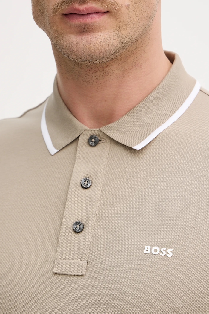 BOSS pamut póló 50494697 zöld