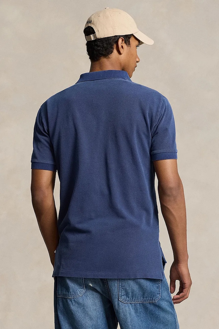 Βαμβακερό μπλουζάκι πόλο Polo Ralph Lauren 710850860 σκούρο μπλε AW24