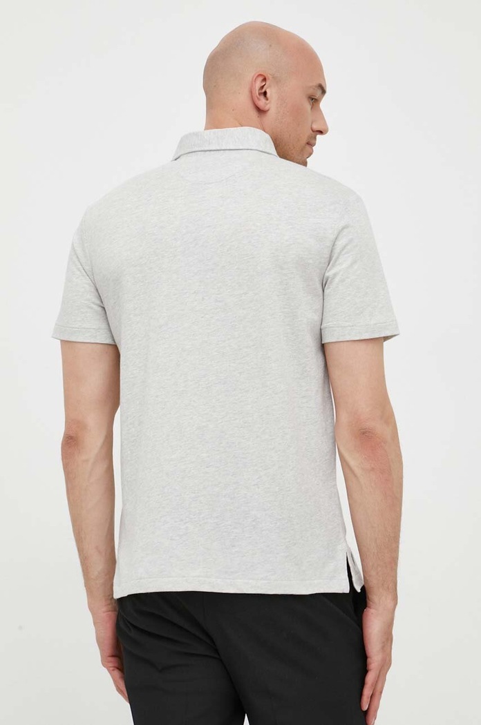 Πόλο με μείγμα με λινό Polo Ralph Lauren γκρί 710870462