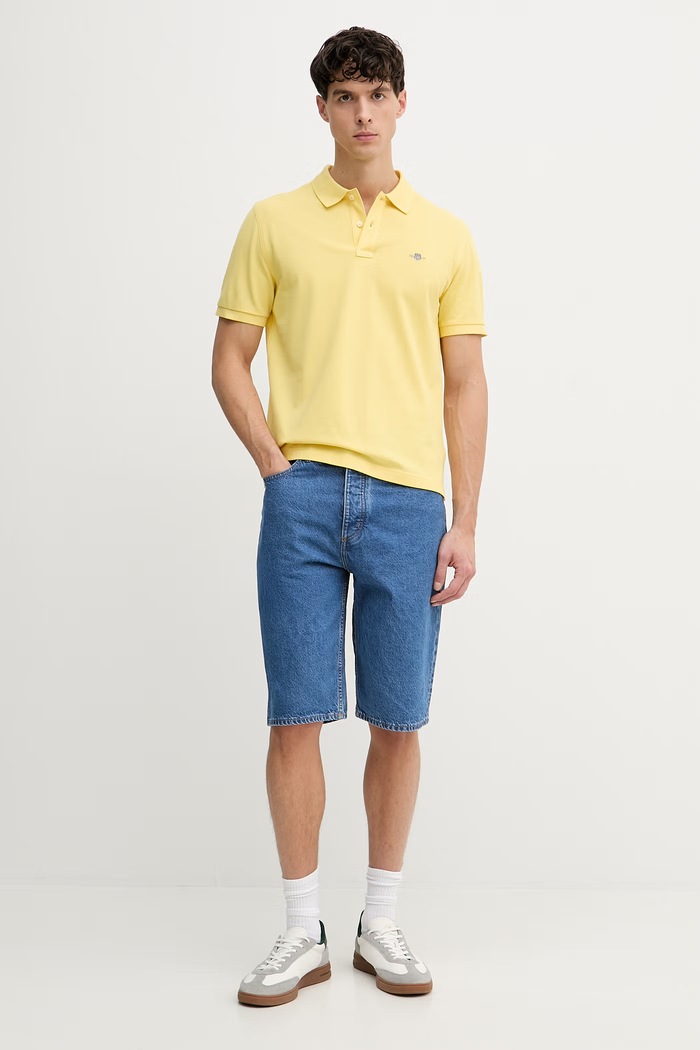 Gant polo tričko pánske bavlnené 2210. žltá SS26
