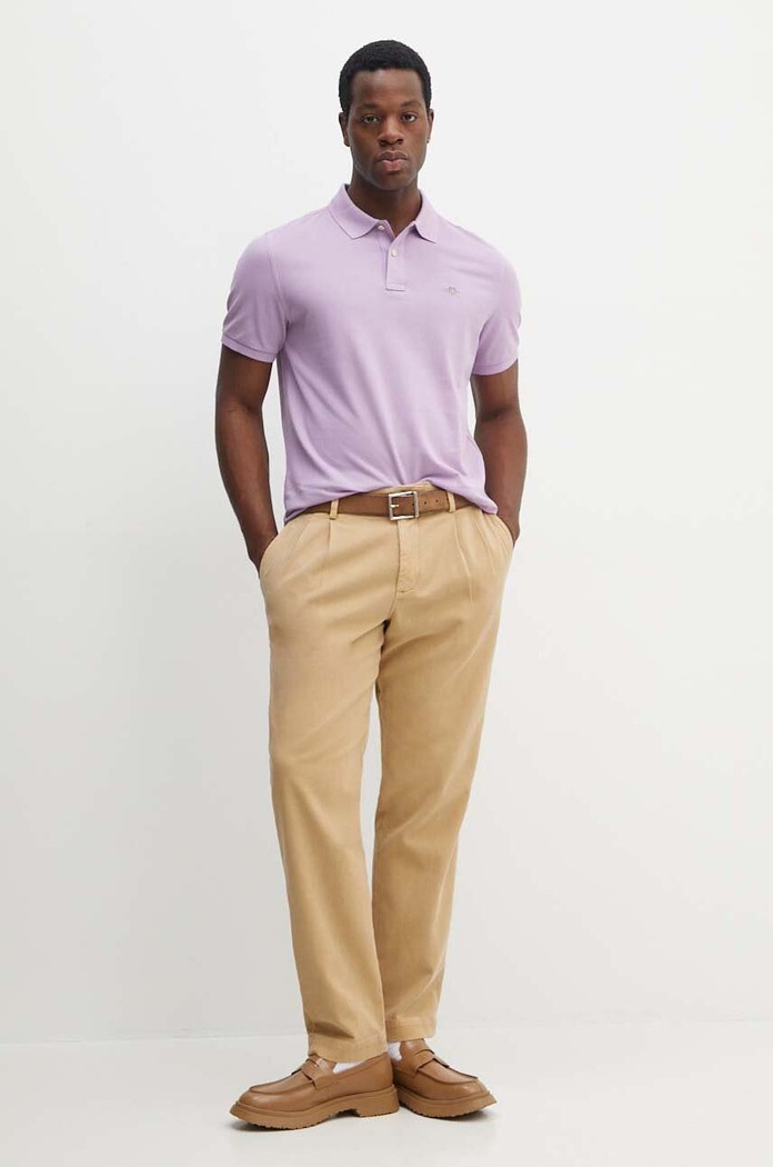 Gant polo masculin din bumbac 2210. violet SS26