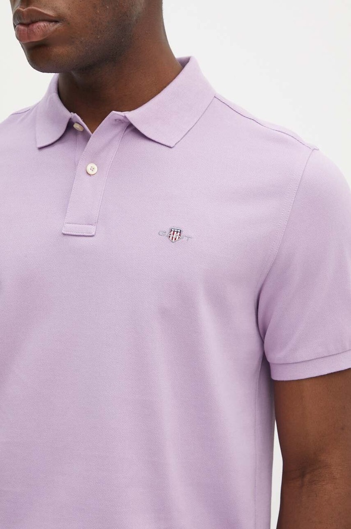 Gant polo masculin din bumbac 2210. violet