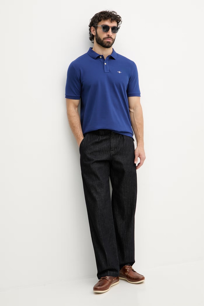 Gant polo tričko pánske bavlnené 2210. tmavomodrá SS26