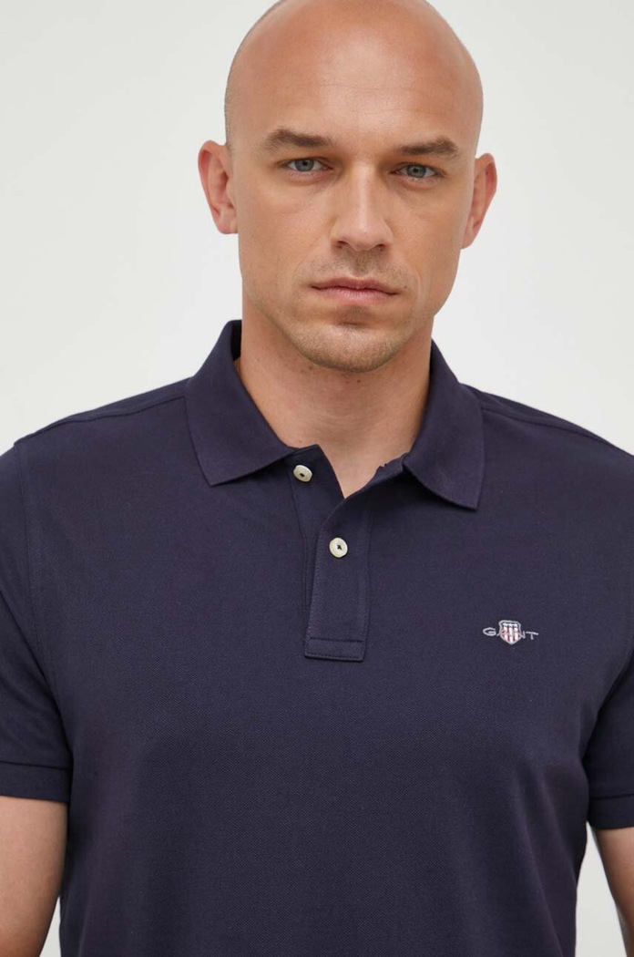 Gant polo tričko pánske bavlnené tmavomodrá 2210.