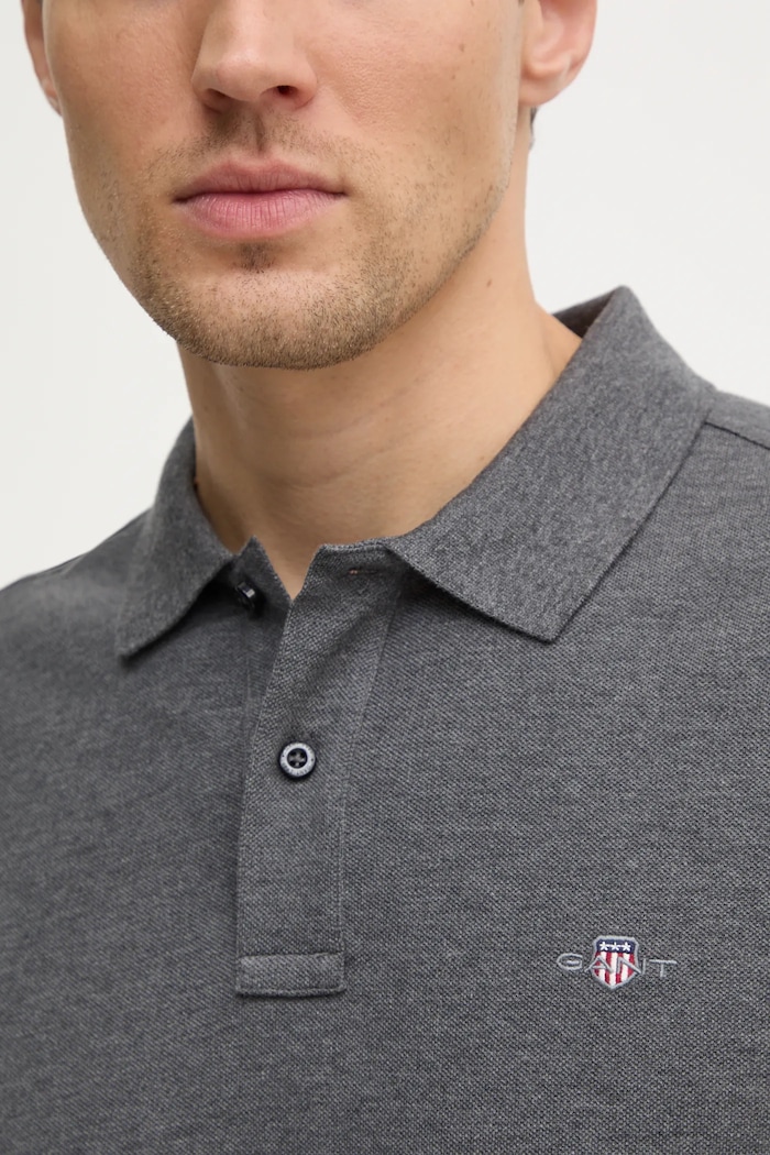 Gant polo tričko pánske bavlnené 2210. sivá
