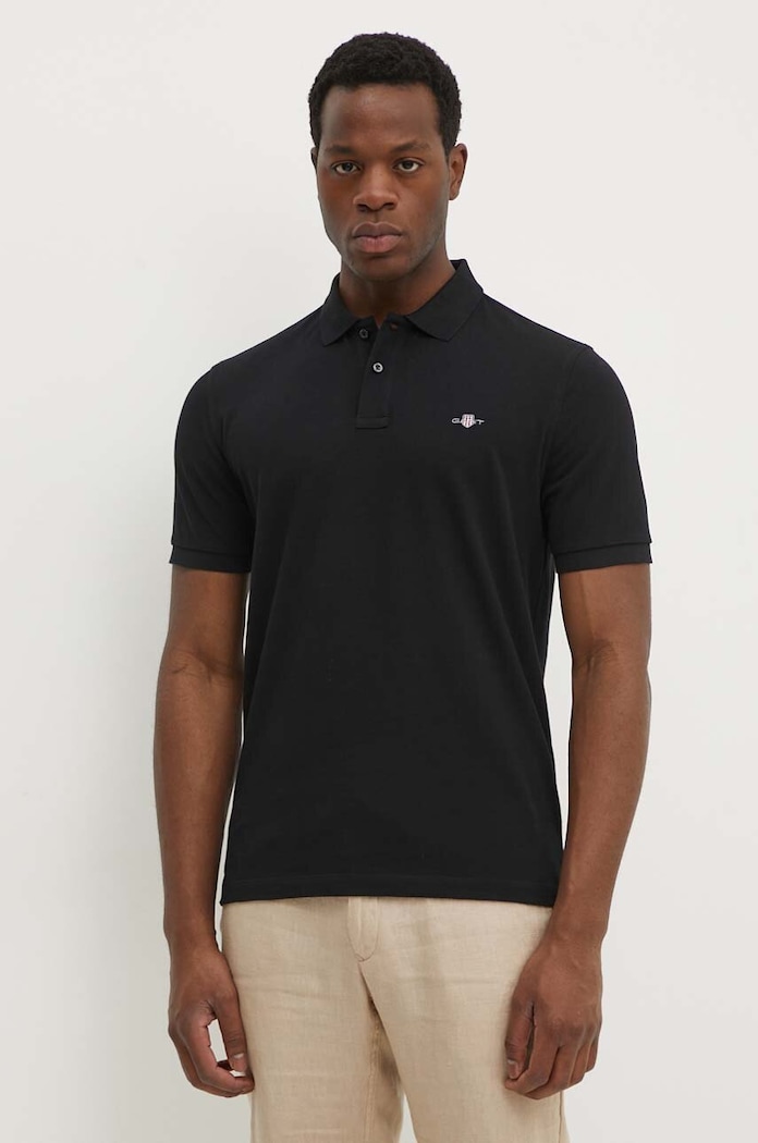 Gant polo pánské bavlněné černá 2210.