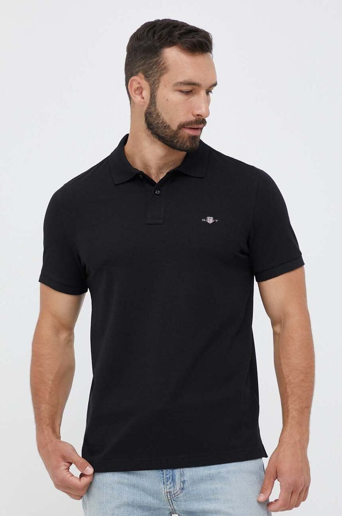 Gant polo męskie bawełniane czarny 2210.