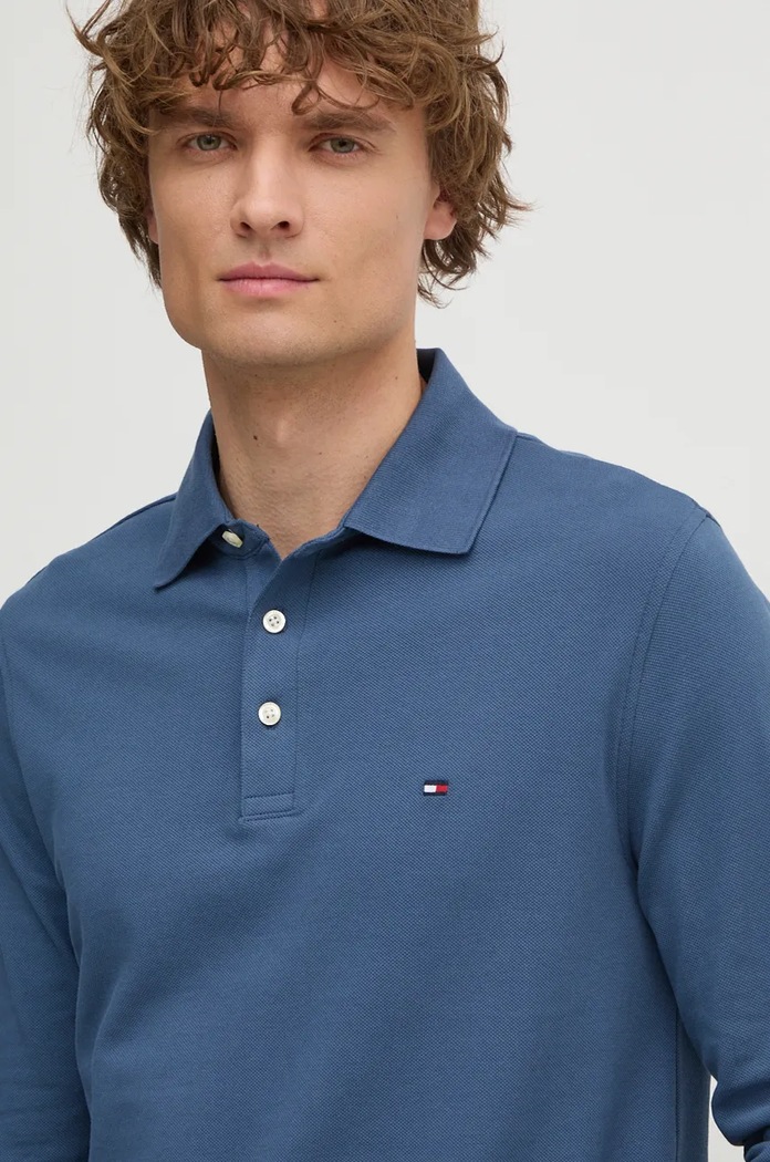 Tommy Hilfiger longsleeve niebieski MW0MW20182
