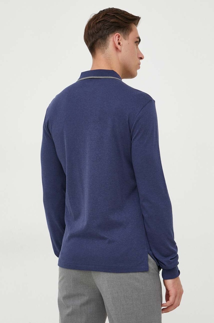 Oblečenie Bavlnené tričko s dlhým rukávom Polo Ralph Lauren 710884588 tmavomodrá