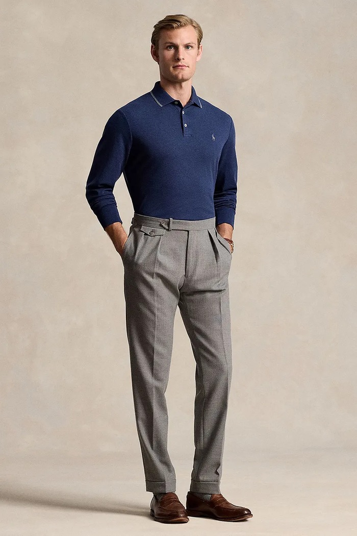 Ρούχα Βαμβακερή μπλούζα με μακριά μανίκια Polo Ralph Lauren 710884588 σκούρο μπλε