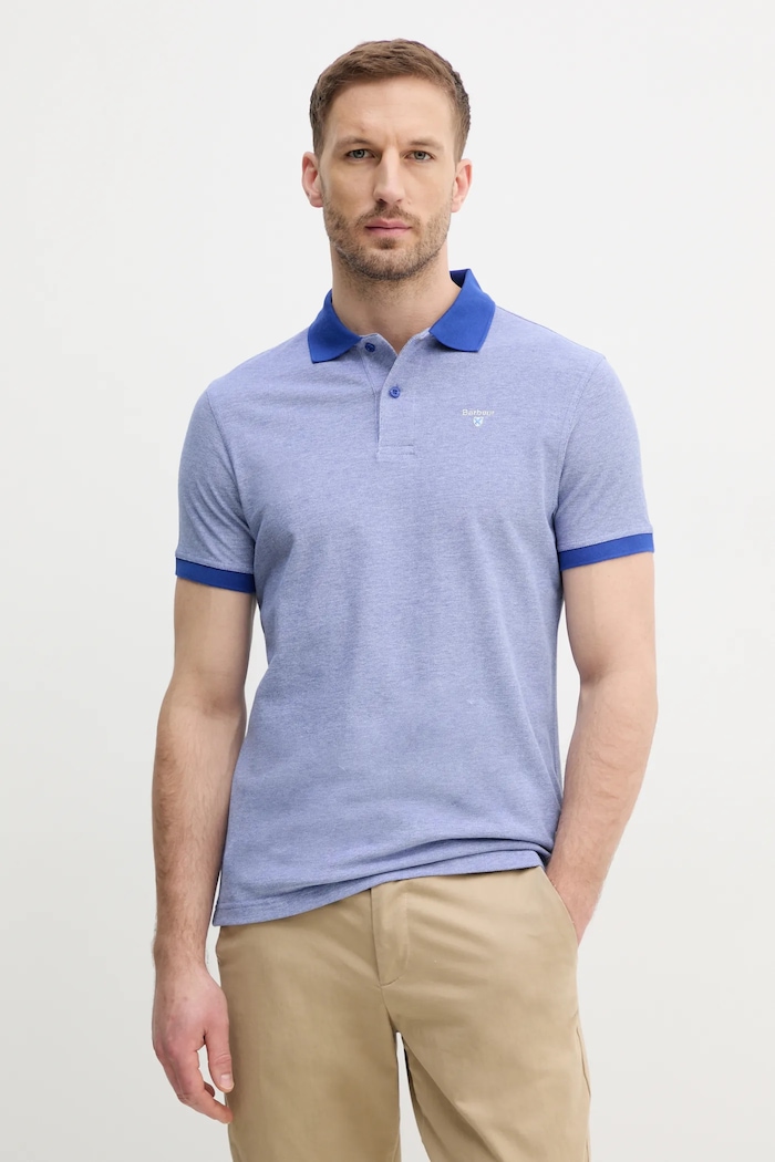 Barbour polo de bumbac regular violet MML0628
