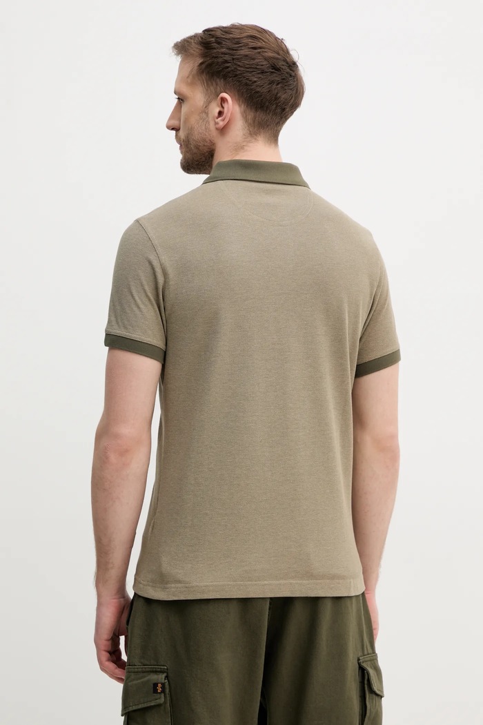 Îmbrăcăminte Barbour polo de bumbac MML0628 verde