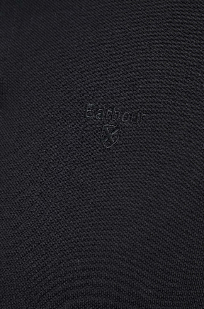 Bavlněné tričko s dlouhým rukávem Barbour MML0705 černá