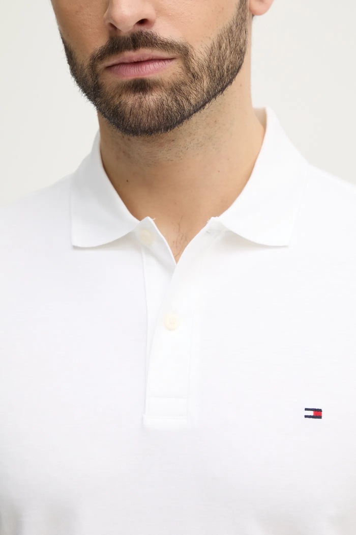 Βαμβακερό μπλουζάκι πόλο Tommy Hilfiger MW0MW35585 μπεζ