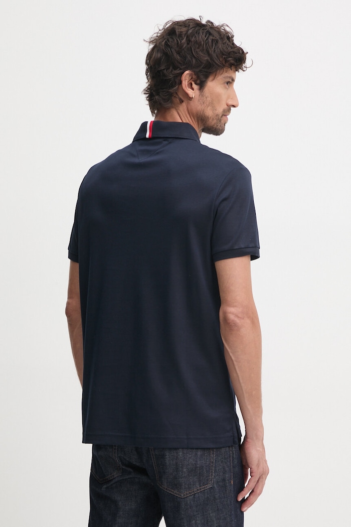 Oblečení Bavlněné polo tričko Tommy Hilfiger MW0MW35585 námořnická modř