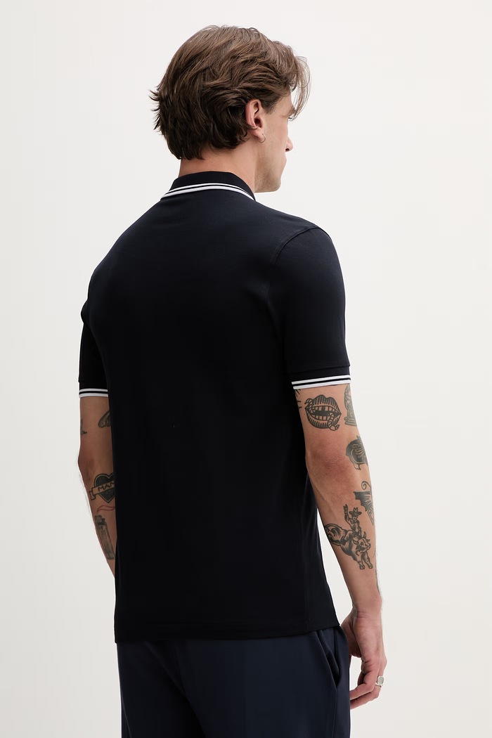 Ρούχα Βαμβακερό μπλουζάκι πόλο Fred Perry M3600.238 σκούρο μπλε