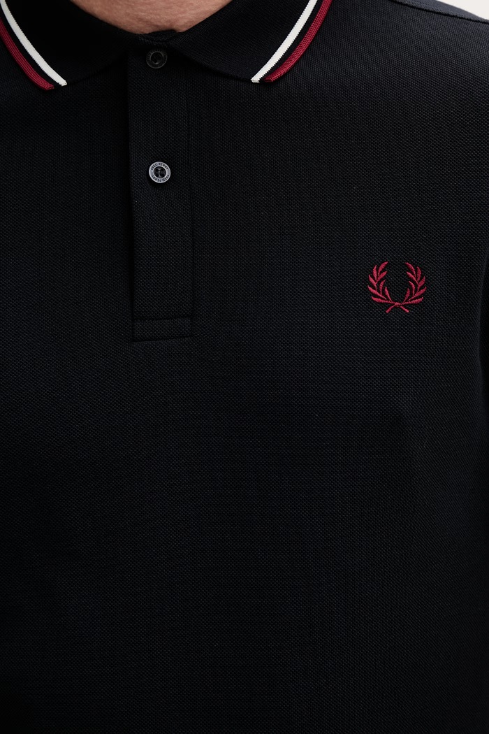 Bombažen polo Fred Perry M3600.T55 mornarsko modra