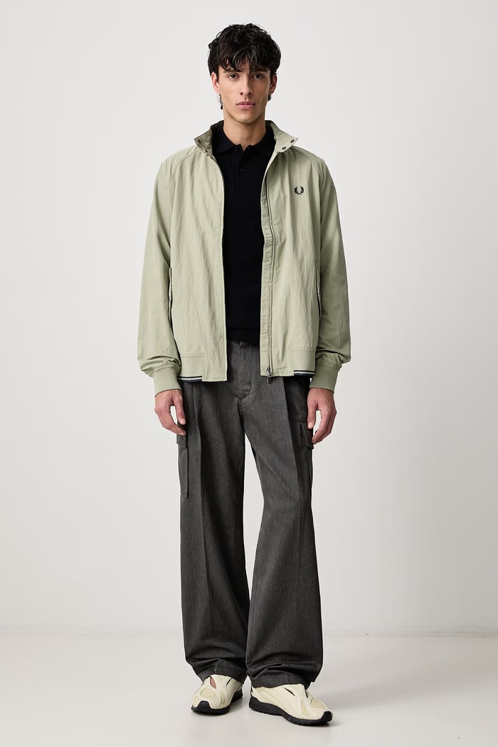 Fred Perry Majica dugih rukava za muškarce od pamuka M6006.608 mornarsko plava AA00