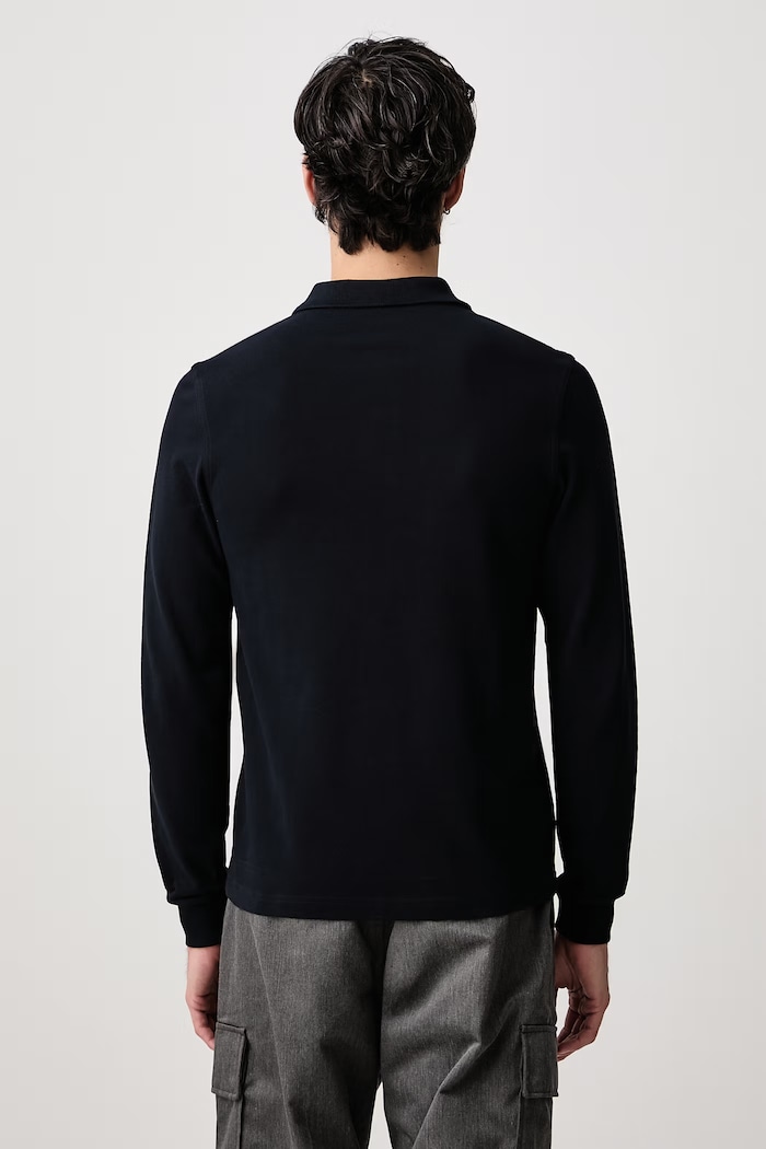Odjeća Fred Perry Majica dugih rukava za muškarce od pamuka M6006.608 mornarsko plava