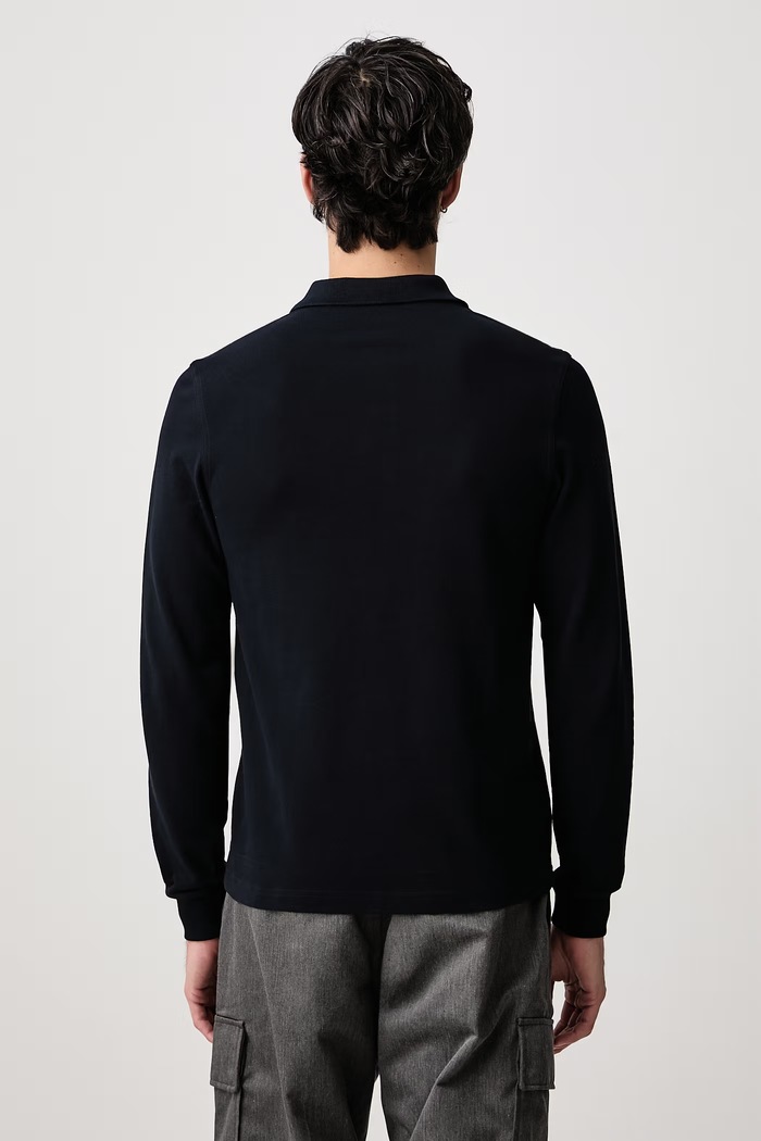 Odjeća Fred Perry Majica dugih rukava za muškarce od pamuka M6006.608 mornarsko plava