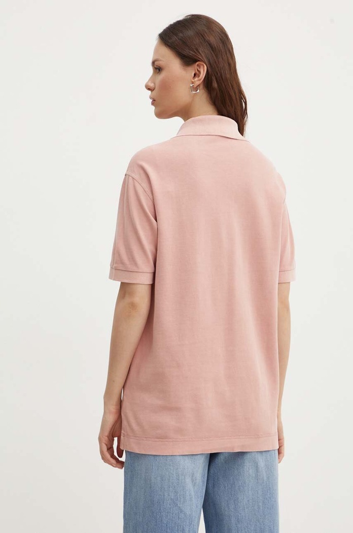 Polo bawełniane Lacoste różowy PH3450