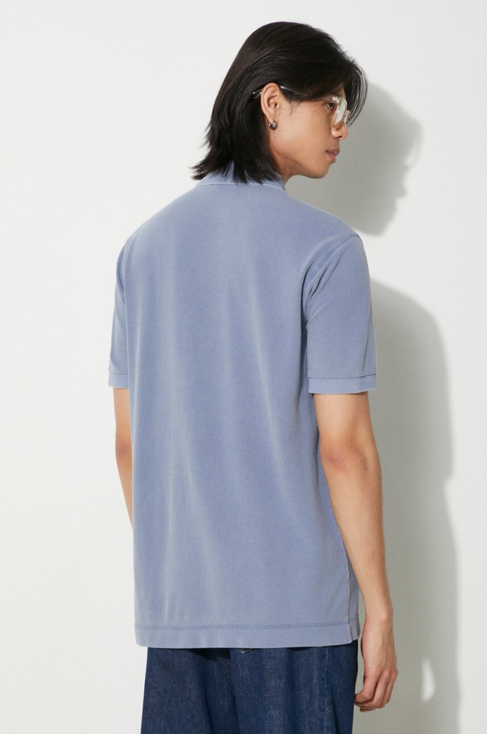 Lacoste polo de bumbac PH3450 albastru