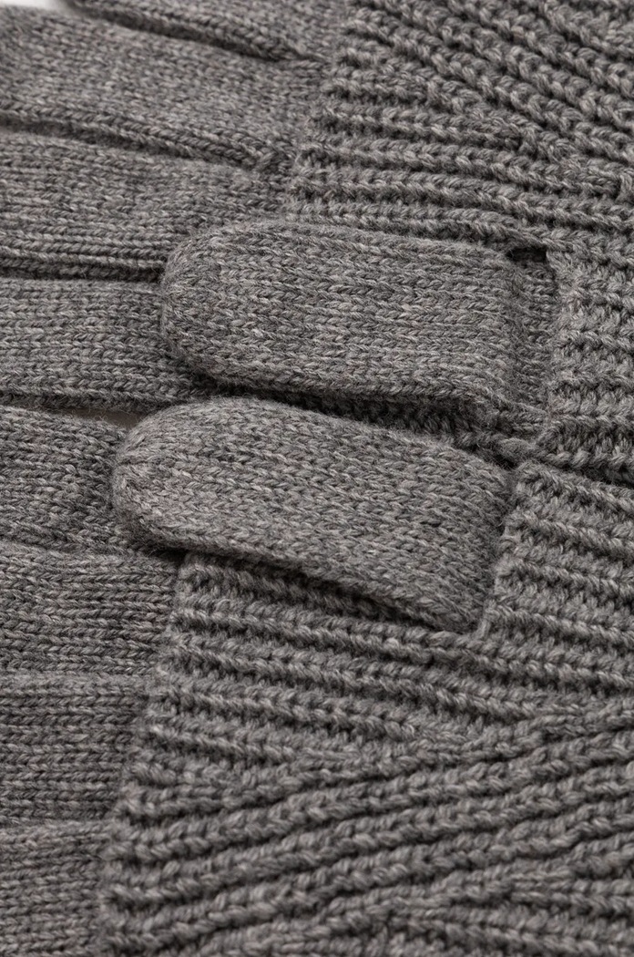 Γάντια από μείγμα μαλλιού AllSaints AS101344 γκρί AW24