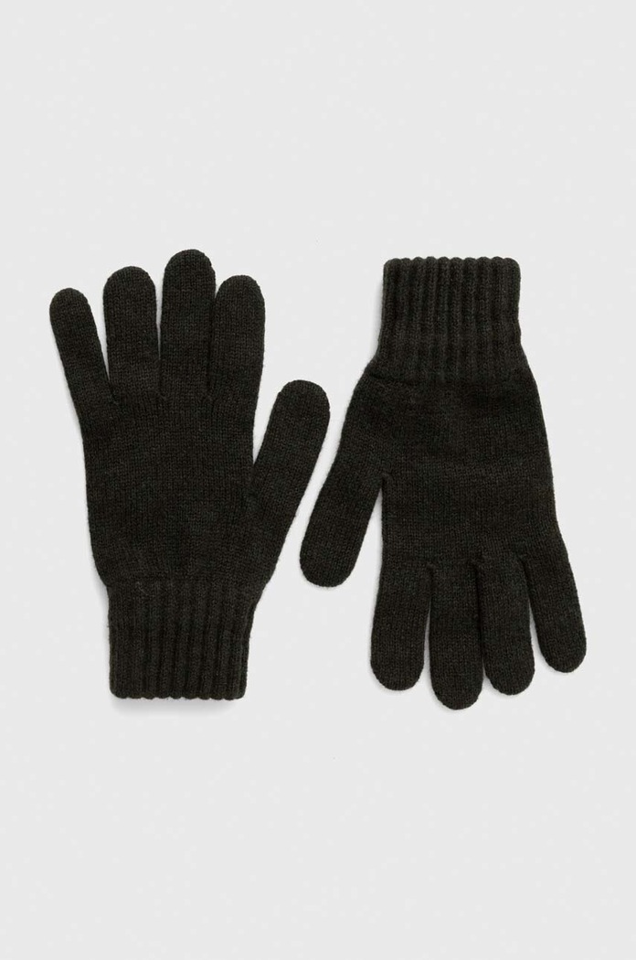 Вълнени ръкавици Barbour вълна зелен MGL0006