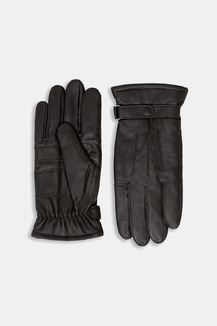 Kožne rukavice Barbour bez uzorka smeđa MGL0009