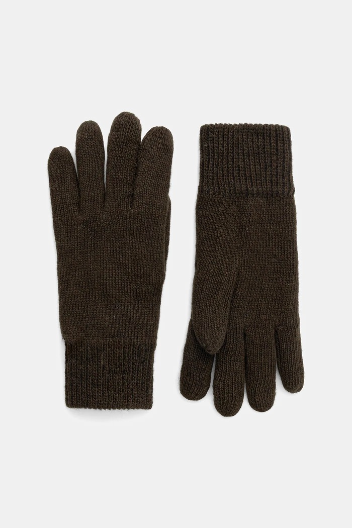 Vlnené rukavice Barbour Carlton s prídavkom vlny zelená MGL0065
