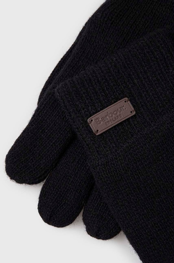Vlnené rukavice Barbour Carlton MGL0065 čierna AA00