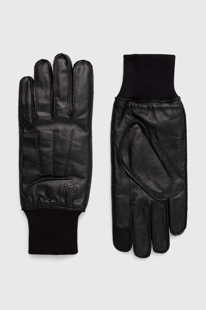 Alpha Industries manusi de piele piele negru 188917.03