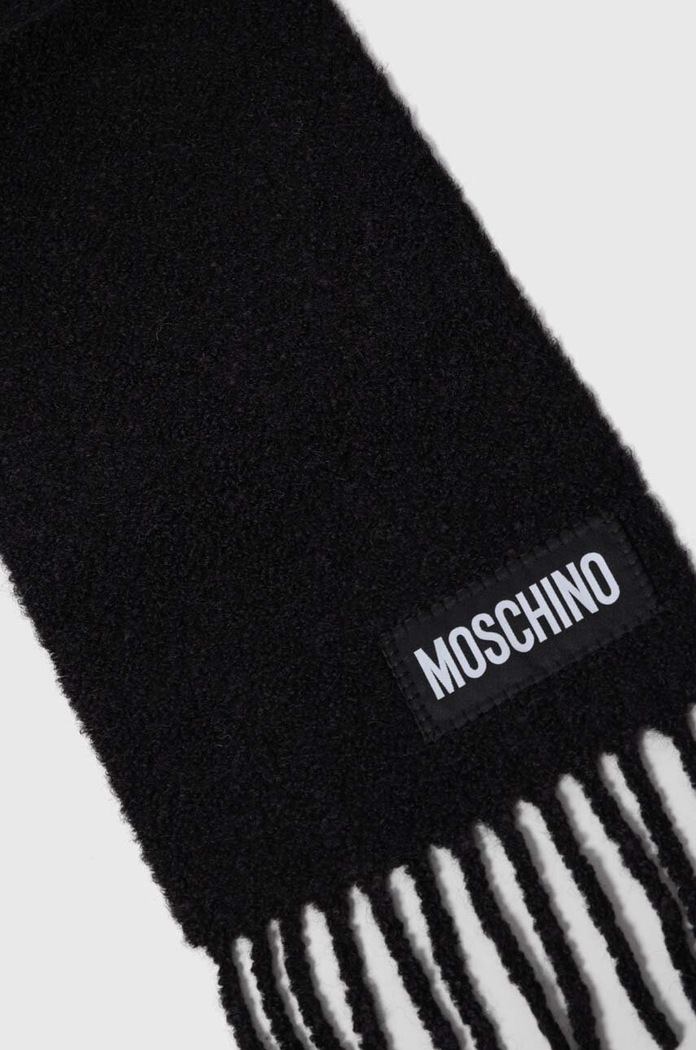 Moschino esarfa de lana M2981.30761 negru AW23