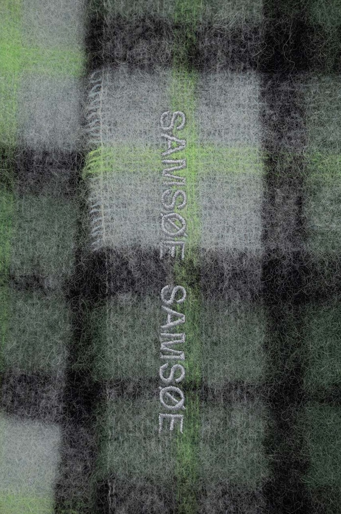 Μάλλινο κασκόλ Samsoe Samsoe U23300003 πράσινο AW24