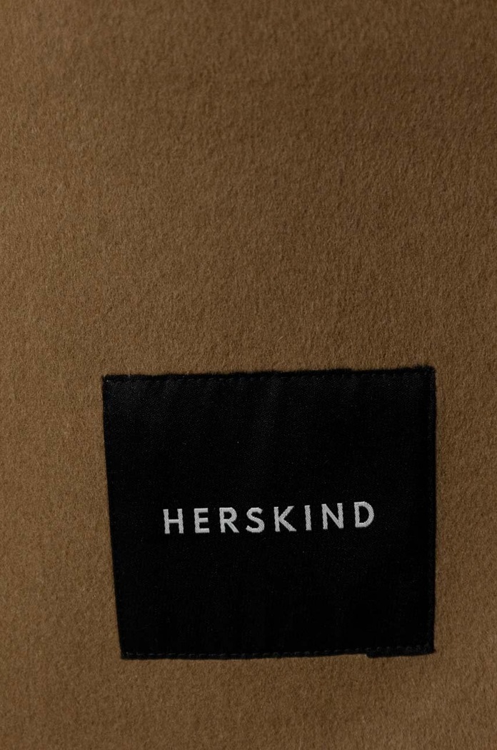 Μάλλινο κασκόλ Herskind 4901966 καφέ AW23