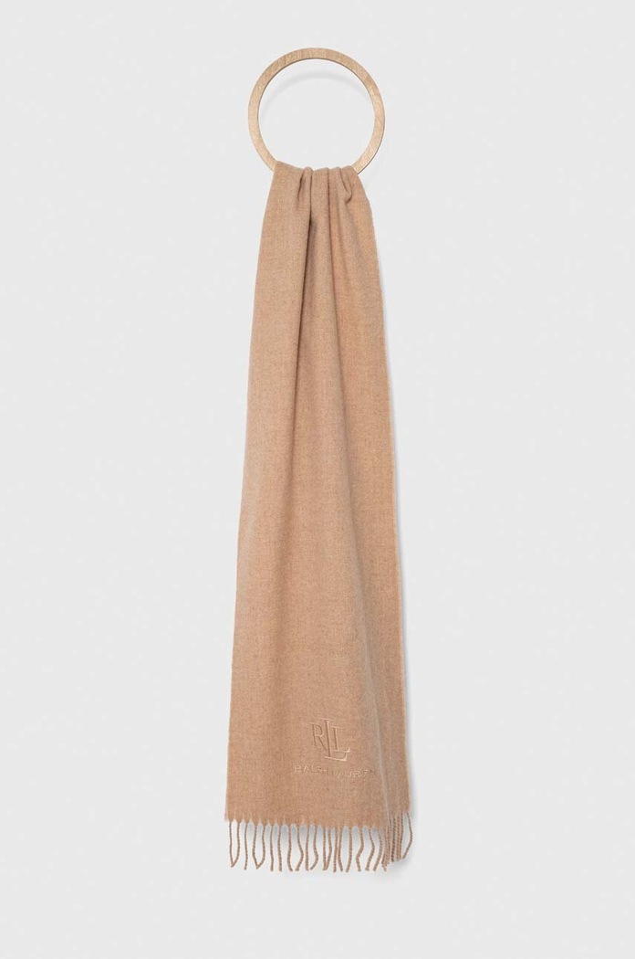 Lauren Ralph Lauren Szalik damski z dodatkiem kaszmiru beżowy 454927208