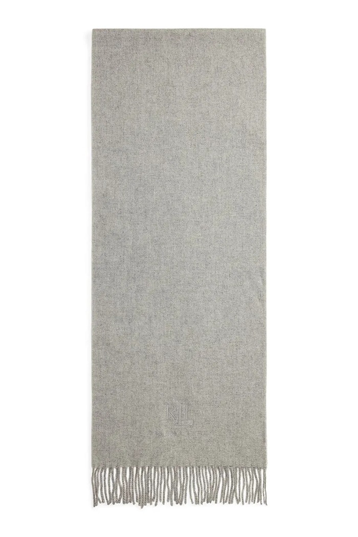 Lauren Ralph Lauren Szalik damski z dodatkiem kaszmiru 454927208 szary AW23