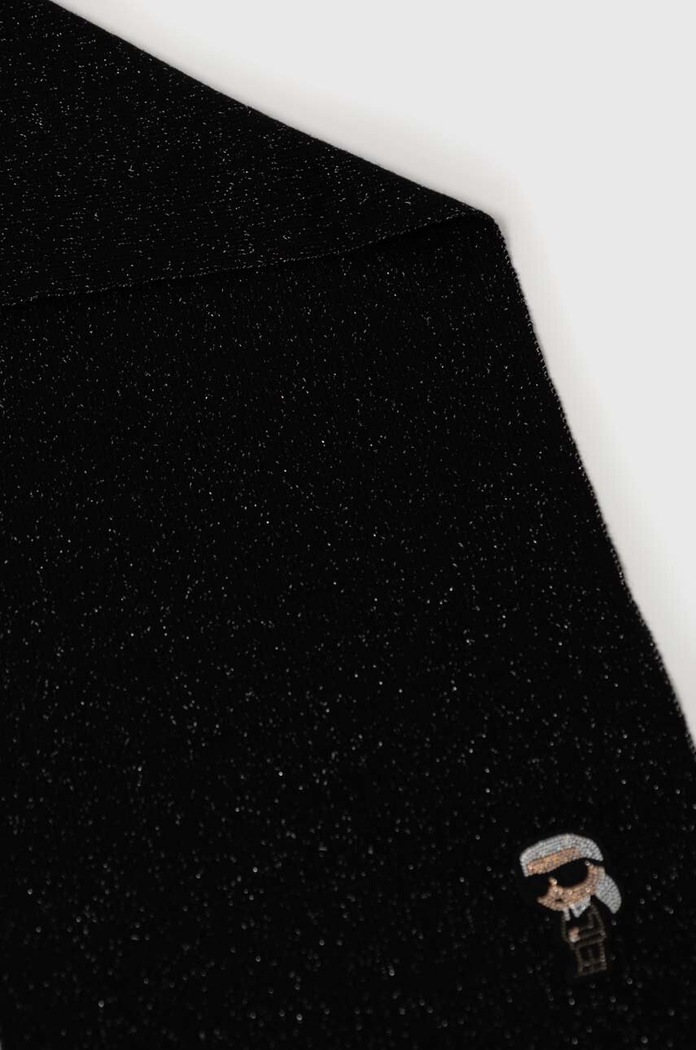 Karl Lagerfeld szalik wełniany 236W3301 czarny AW23