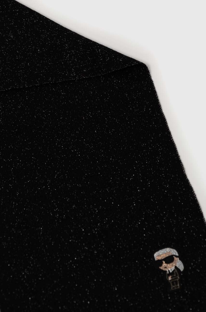 Karl Lagerfeld szalik wełniany 236W3301 czarny AW23