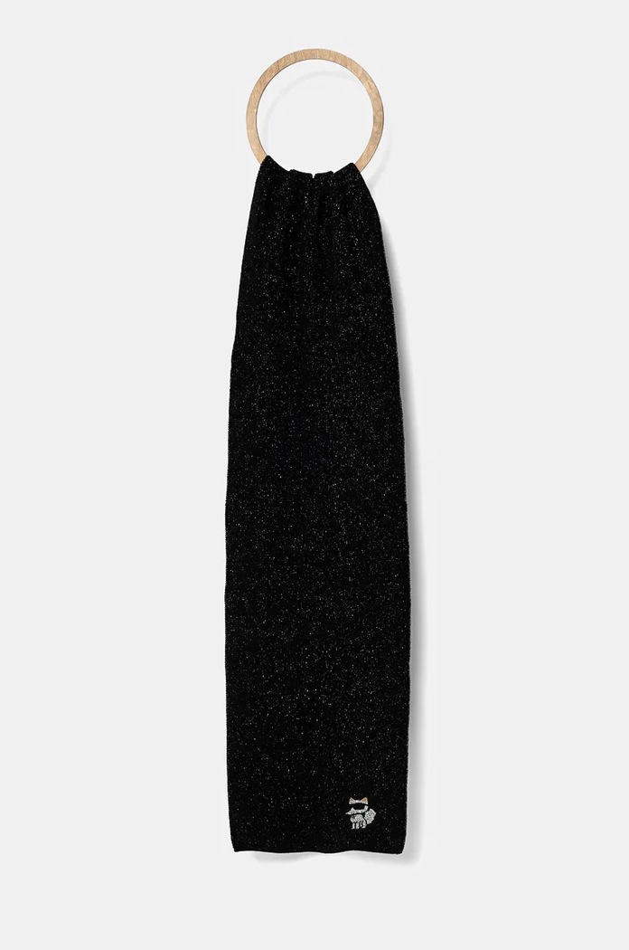 Karl Lagerfeld esarfa de lana panza negru 236W3302