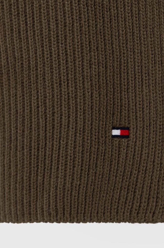 Tommy Hilfiger szalik z domieszką kaszmiru AM0AM11480 zielony AW23