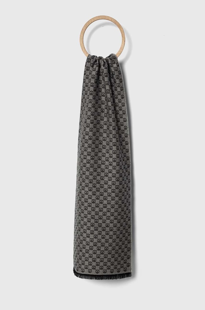 Moschino esarfa de lana cu modele maro M5131.50066
