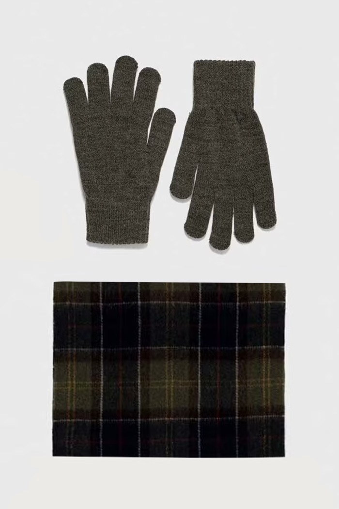 Barbour Set cu lână verde MGS0018