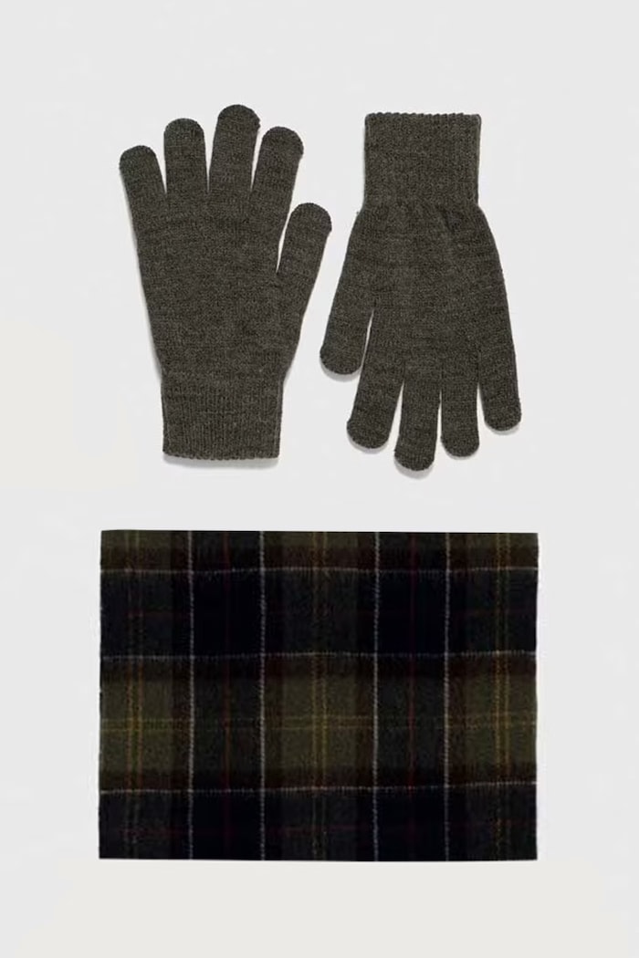 Barbour Set cu lână verde MGS0018