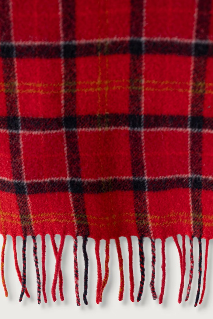 Barbour szalik wełniany USC0001 czerwony AA00