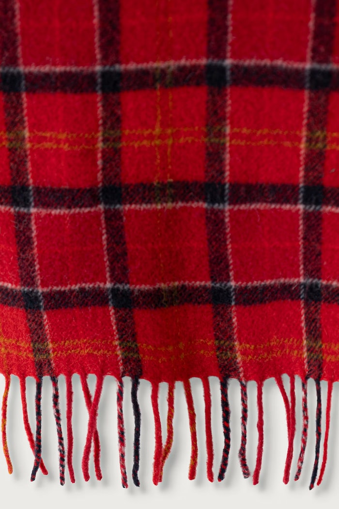 Barbour szalik wełniany USC0001 czerwony AA00